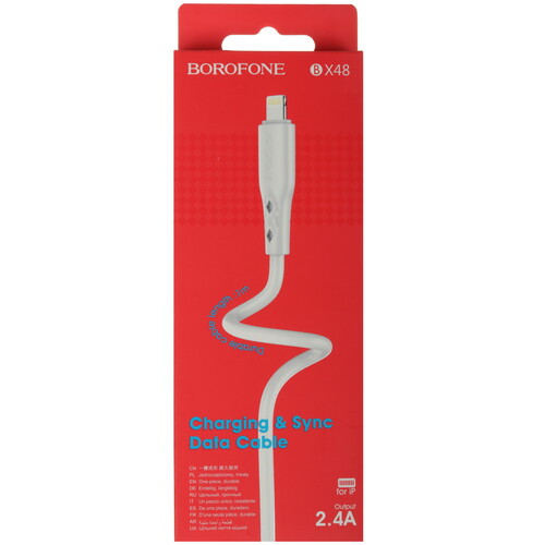 Купить Кабель круглый Borofone Lightning 8-pin - USB 2.0 Type-A белый 1 м  5475092. Характеристики, отзывы и цены в Донецке