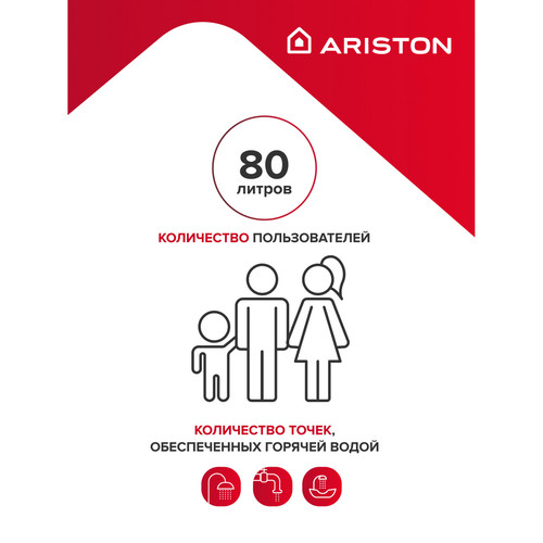 Купить Накопительный водонагреватель электрический Ariston VELIS LUX INOX PW ABSE WIFI 80  5366943. Характеристики, отзывы и цены в Донецке