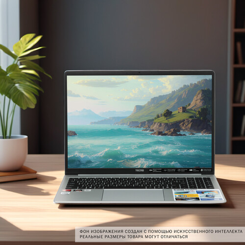 Купить 16" Ноутбук Tecno Megabook K16S серебристый  5618696. Характеристики, отзывы и цены в Донецке