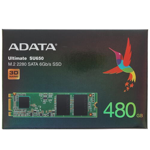 Купить 480 ГБ M.2 SATA накопитель ADATA Ultimate SU650 [ASU650NS38-480GT-C]  1391565. Характеристики, отзывы и цены в Донецке