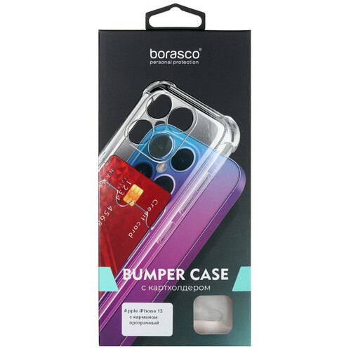 Купить Накладка  BoraSCO Bumper Case для Apple iPhone 13 прозрачный  5493045. Характеристики, отзывы и цены в Донецке