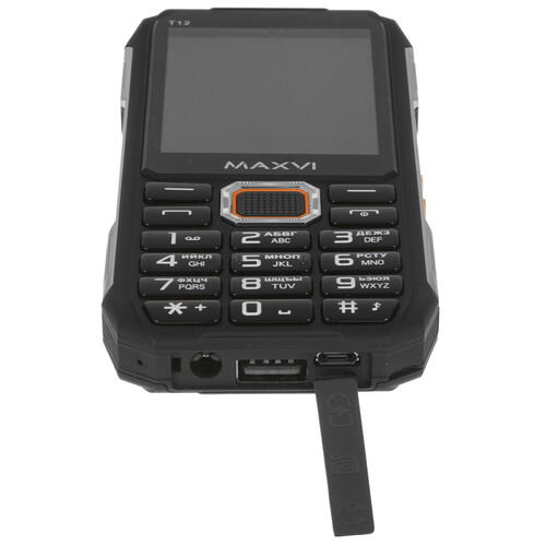Купить Сотовый телефон Maxvi T12 черный  5033241. Характеристики, отзывы и цены в Донецке