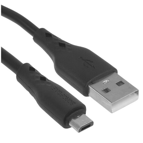 Купить Кабель круглый Borofone micro USB - USB 2.0 Type-A черный 1 м  9244442. Характеристики, отзывы и цены в Донецке