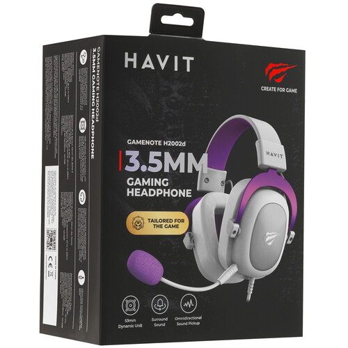 Купить Проводные наушники HAVIT H2002d белый 2021  9202175. Характеристики, отзывы и цены в Донецке