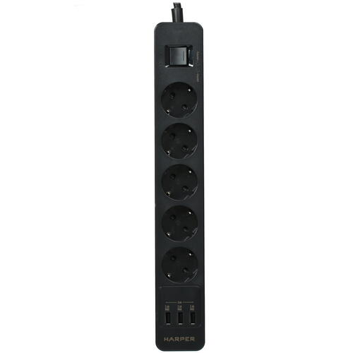 Купить Сетевой фильтр Harper UCH-560 черный  5325668. Характеристики, отзывы и цены в Донецке