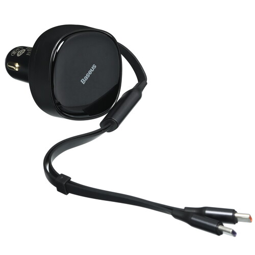 Купить Автомобильное ЗУ Baseus BASEUS Enjoyment Retractable черный  5485054. Характеристики, отзывы и цены в Донецке