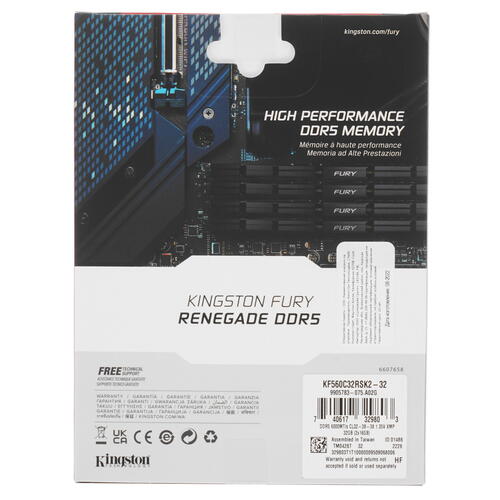 Купить Оперативная память Kingston FURY Renegade Silver [KF560C32RSK2-32] 32 ГБ  5058501. Характеристики, отзывы и цены в Донецке