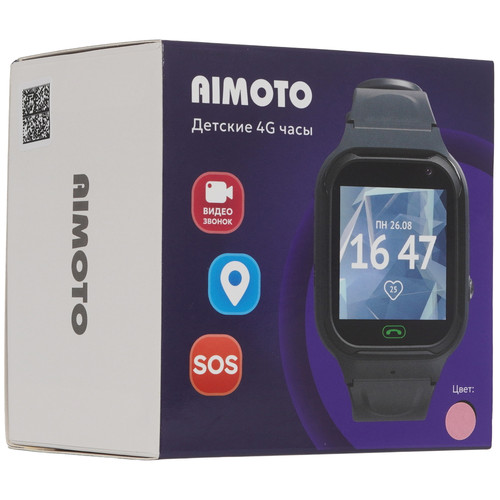 Купить Детские часы Кнопка Жизни Aimoto Omega LTE розовый  9414207. Характеристики, отзывы и цены в Донецке