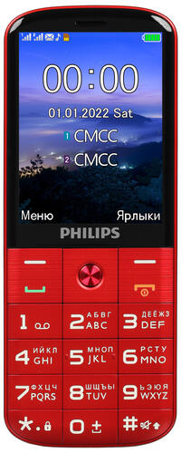 Купить Сотовый телефон Philips Xenium E227 красный/черный  5041084. Характеристики, отзывы и цены в Донецке