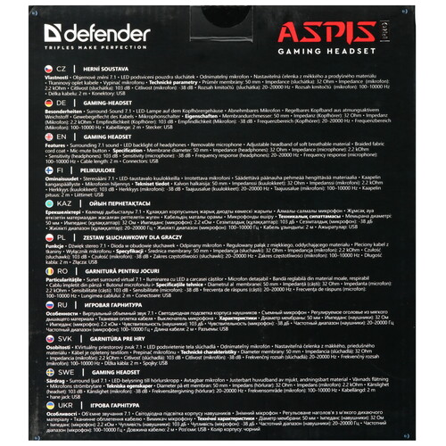 Купить Проводные наушники Defender Aspis Pro черный 2014  5463195. Характеристики, отзывы и цены в Донецке