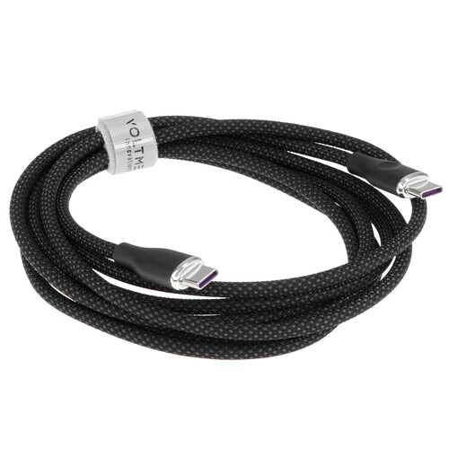 Купить Кабель круглый VOLTME USB Type-C - USB Type-C черный 2 м  5626395. Характеристики, отзывы и цены в Донецке