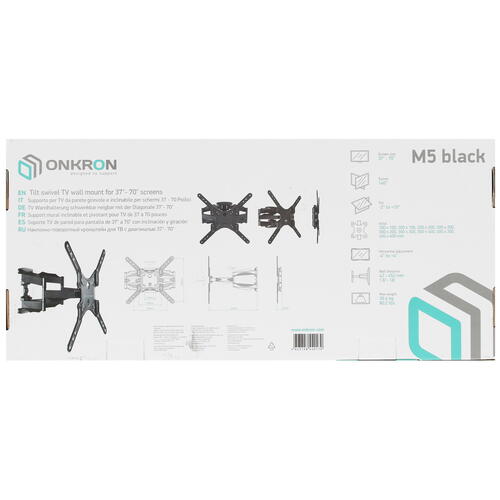 Купить Кронштейн для ТВ ONKRON M5 черный  4830285. Характеристики, отзывы и цены в Донецке