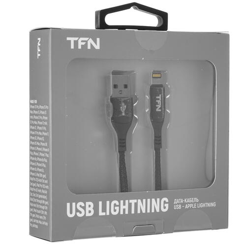 Купить Кабель круглый TFN Lightning 8-pin - USB 2.0 Type-A черный 1.2 м  5009535. Характеристики, отзывы и цены в Донецке