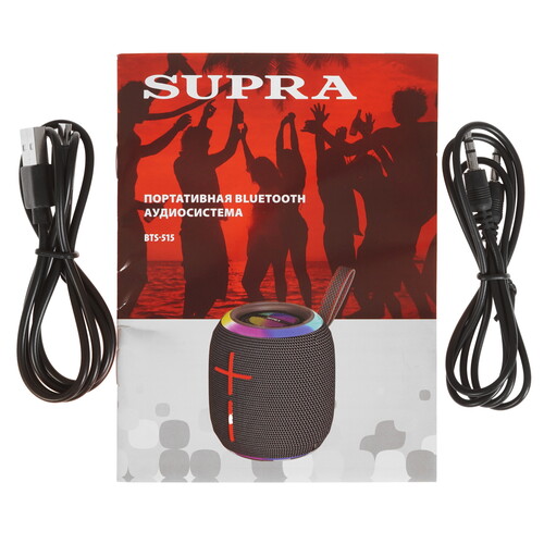 Купить Портативная колонка SUPRA BTS-515, серый  9230955. Характеристики, отзывы и цены в Донецке