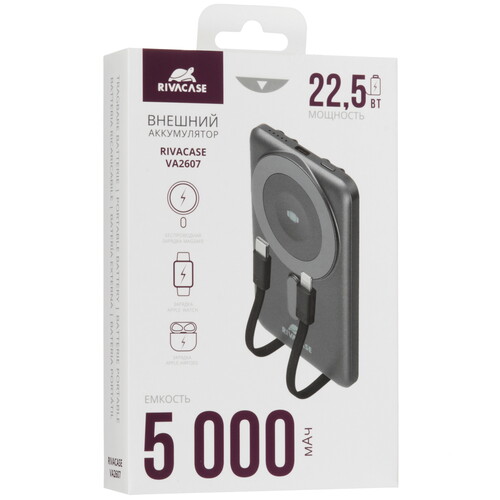 Купить Портативный аккумулятор RIVACASE VA2607 черный  9294468. Характеристики, отзывы и цены в Донецке