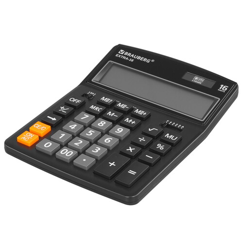Купить Калькулятор бухгалтерский Brauberg EXTRA-16-BK  5044576. Характеристики, отзывы и цены в Донецке