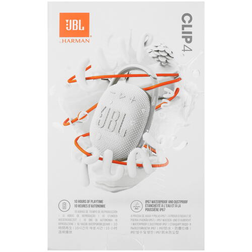 Купить Портативная колонка JBL CLIP 4, белый  5081461. Характеристики, отзывы и цены в Донецке