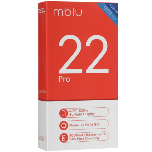 Купить 6.79" Смартфон Meizu Mblu 22 Pro 128 ГБ синий  5631260. Характеристики, отзывы и цены в Донецке