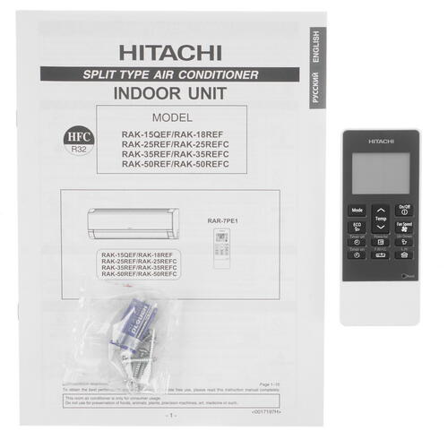 Купить Кондиционер настенный сплит-система Hitachi RAK-50REF белый  9973739. Характеристики, отзывы и цены в Донецке