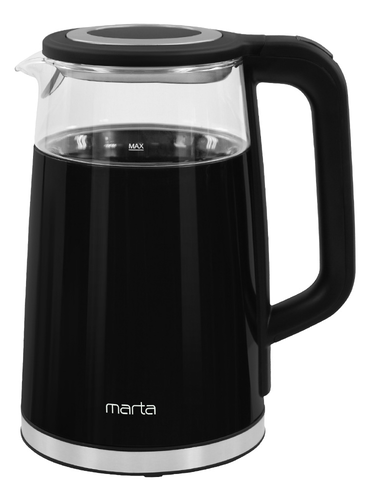 Купить Электрочайник MARTA MT-KT4647A черный  9162161. Характеристики, отзывы и цены в Донецке