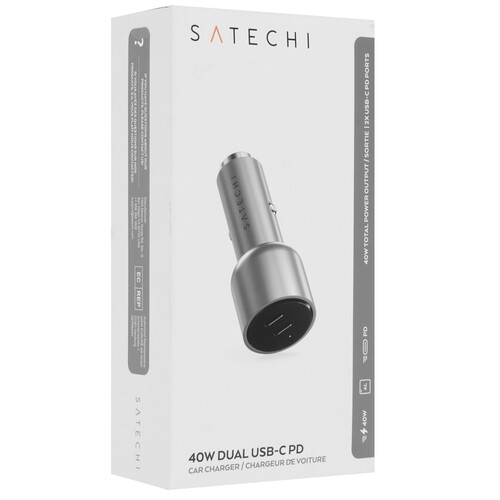 Купить Автомобильное ЗУ Satechi ST-U2C40CCM серебристый  9117896. Характеристики, отзывы и цены в Донецке