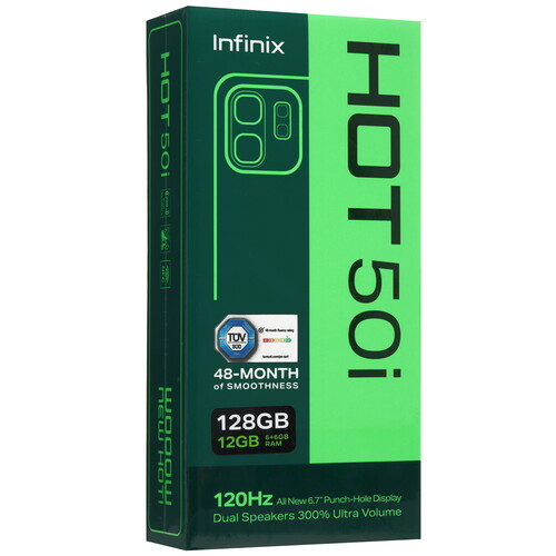 Купить 6.7" Смартфон Infinix HOT 50i 128 ГБ зеленый  5488689. Характеристики, отзывы и цены в Донецке