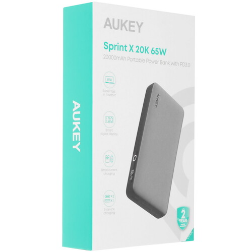 Купить Портативный аккумулятор Aukey PB-Y43 серый  5600107. Характеристики, отзывы и цены в Донецке
