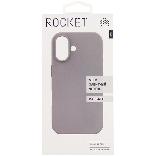 Купить Накладка  Rocket Silk для Apple iPhone 16 Plus серый  5474301. Характеристики, отзывы и цены в Донецке