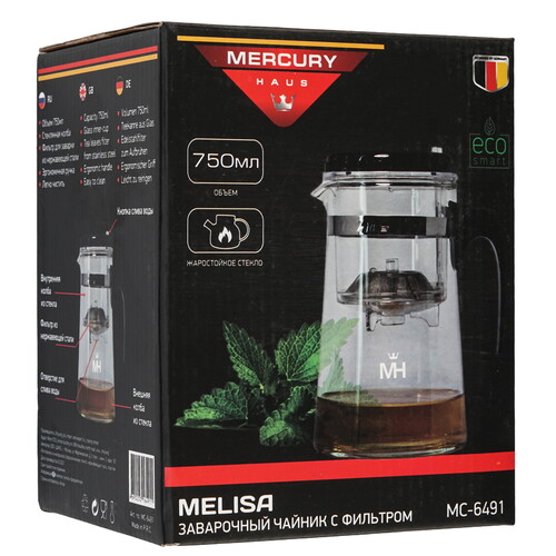 Купить Заварочный чайник "MercuryHaus", MC - 6491 (24) 750 мл., шт  9151466. Характеристики, отзывы и цены в Донецке