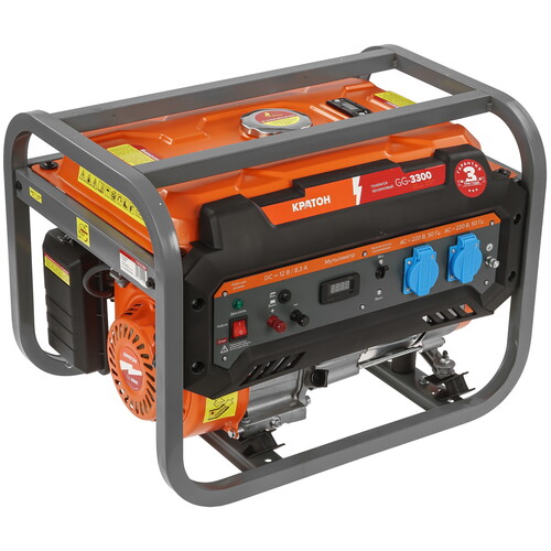 Купить Электрогенератор   бензиновый Кратон GG-3300  9057755. Характеристики, отзывы и цены в Донецке