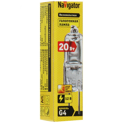Купить Лампа галогенная Navigator 94 210 JC 20W clear  9114161. Характеристики, отзывы и цены в Донецке