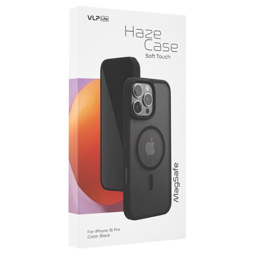 Купить Накладка  VLP Haze Case для Apple iPhone 16 Pro черный/прозрачный  5487126. Характеристики, отзывы и цены в Донецке