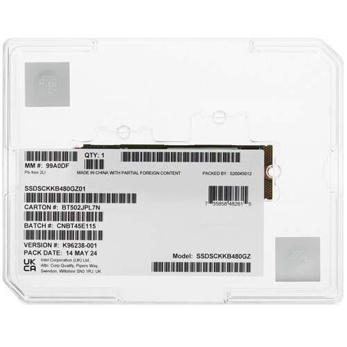 Купить 480 ГБ Серверный SSD M.2 Intel D3-S4520[SSDSCKKB480GZ]  5621765. Характеристики, отзывы и цены в Донецке