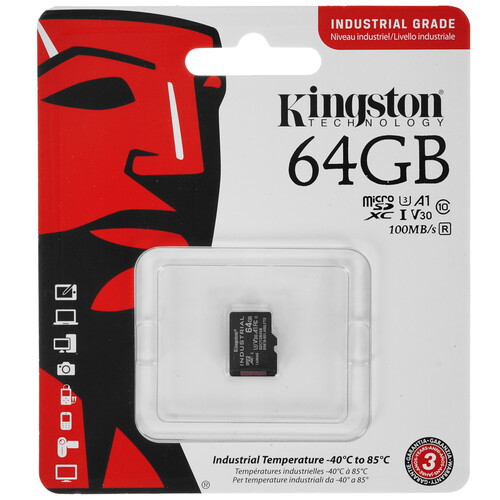 Купить Карта памяти Kingston Industrial microSDXC 64 ГБ  4892645. Характеристики, отзывы и цены в Донецке