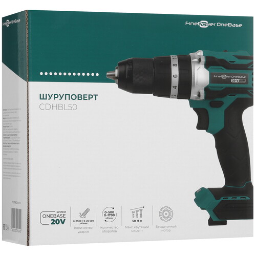 Купить Дрель-шуруповерт FinePower OneBase CDHBL50 OneBase20 без АКБ  5433677. Характеристики, отзывы и цены в Донецке