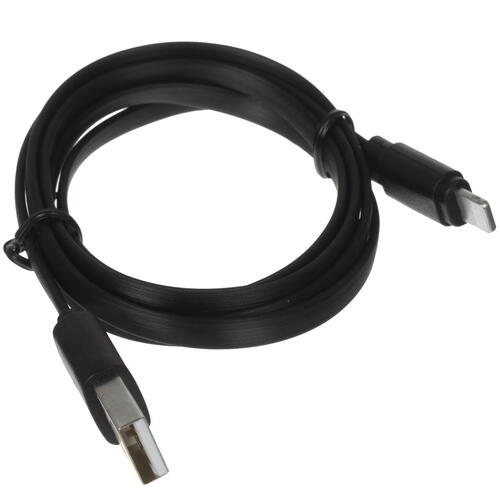 Купить Кабель плоский FinePower Lightning 8-pin - USB 2.0 Type-A черный 1 м  1380317. Характеристики, отзывы и цены в Донецке