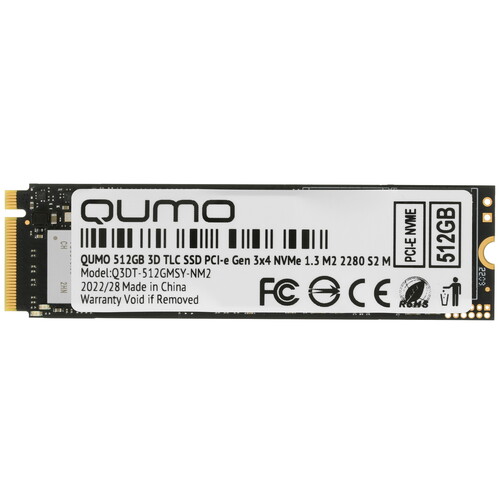 Купить 512 ГБ M.2 NVMe накопитель QUMO Novation  5070994. Характеристики, отзывы и цены в Донецке