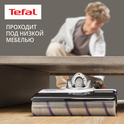 Купить Моющий пылесос вертикальный   Tefal X-Clean 10 GF7540FO  белый  5481255. Характеристики, отзывы и цены в Донецке