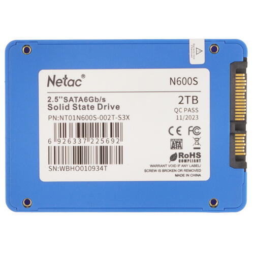 Купить 2000 ГБ 2.5" SATA накопитель Netac N600S [NT01N600S-002T-S3X]  9905269. Характеристики, отзывы и цены в Донецке