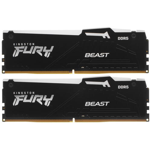 Купить Оперативная память Kingston FURY Beast Black RGB [KF556C40BBAK2-32] 32 ГБ  5049431. Характеристики, отзывы и цены в Донецке