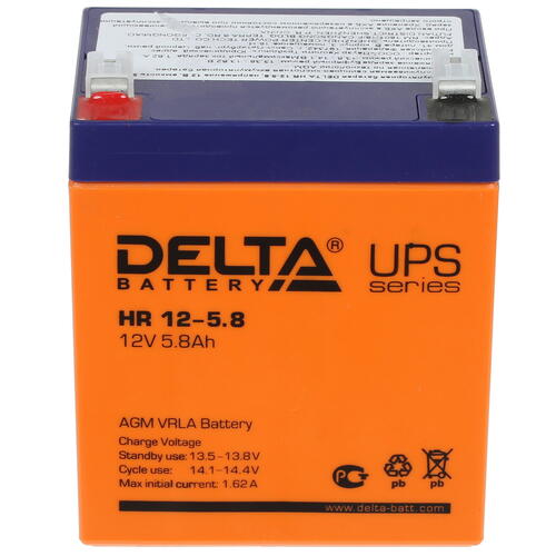 Купить Аккумуляторная батарея для ИБП Delta HR 12-5.8  1184923. Характеристики, отзывы и цены в Донецке