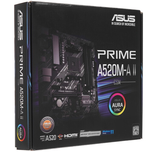 Купить Материнская плата ASUS PRIME A520M-A II/CSM  5463181. Характеристики, отзывы и цены в Донецке
