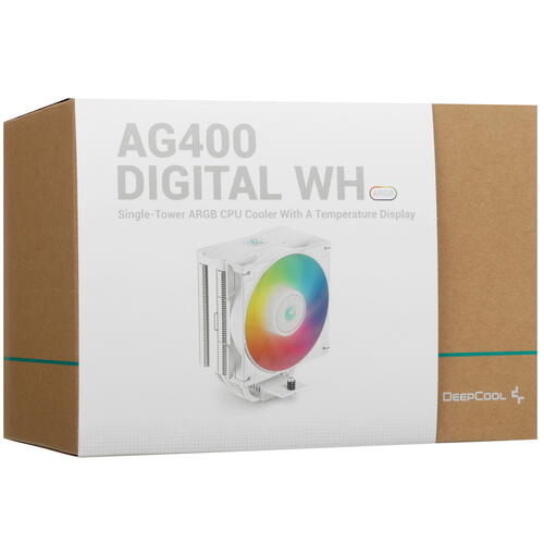 Купить Кулер для процессора DEEPCOOL AG400 DIGITAL WH ARGB  5442230. Характеристики, отзывы и цены в Донецке