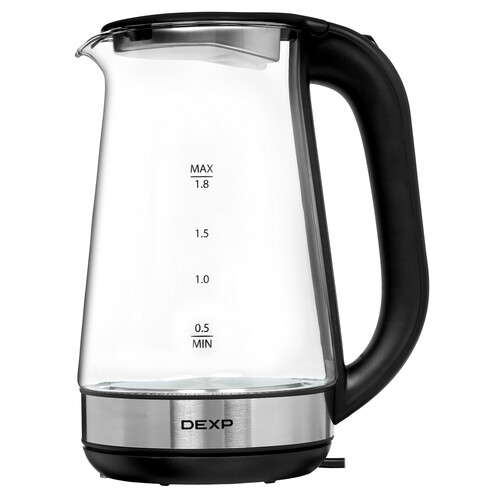 Купить Электрочайник DEXP EK-12GJB черный  9072289. Характеристики, отзывы и цены в Донецке