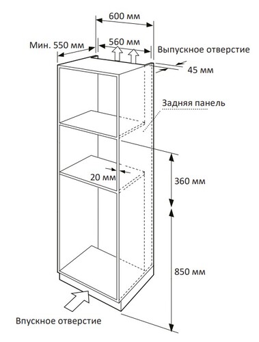Купить Встраиваемая микроволновая печь DEXP FD02 серый  9202784. Характеристики, отзывы и цены в Донецке