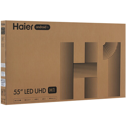 Купить 55" (140 см) Телевизор Haier 55 LED H1 черный  5635084. Характеристики, отзывы и цены в Донецке