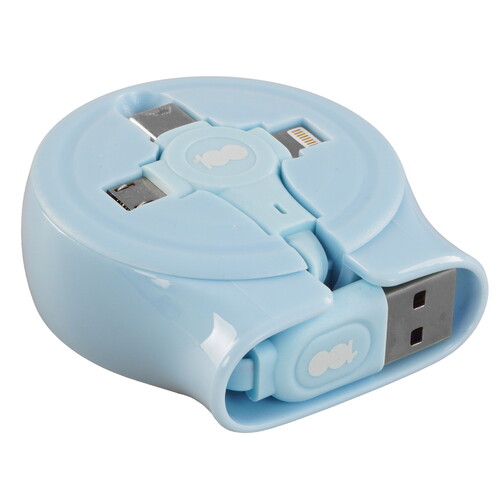 Купить Кабель автосмотка Бука Lightning 8-pin, micro USB, USB Type-C - USB 2.0 Type-A голубой 1.15 м  9230456. Характеристики, отзывы и цены в Донецке