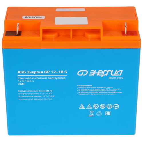 Купить Аккумуляторная батарея для ИБП Энергия GP 12-18 S  9133953. Характеристики, отзывы и цены в Донецке
