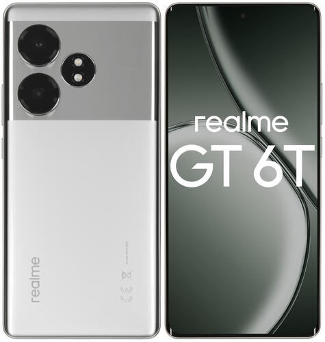 Купить 6.78" Смартфон realme GT 6T 256 ГБ серебристый  5463801. Характеристики, отзывы и цены в Донецке