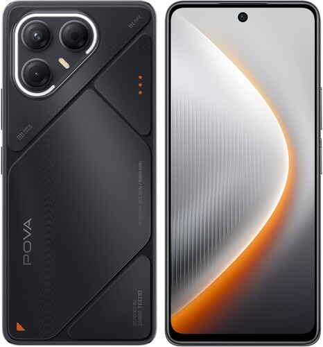 Купить 6.78" Смартфон Tecno POVA 7 5G 128 ГБ черный  5633290. Характеристики, отзывы и цены в Донецке